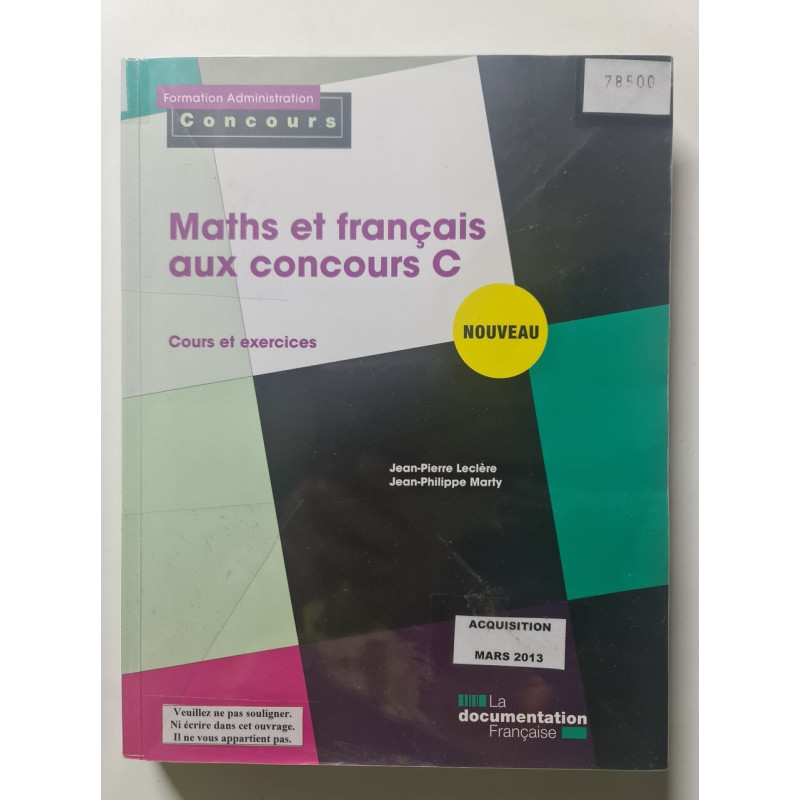 Maths et français aux concours C
