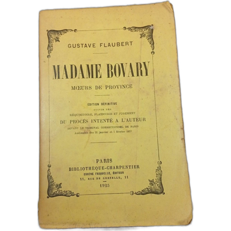 Madame bovary moeurs de province