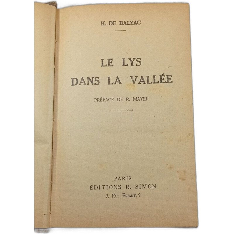 Le lys dans la vallée