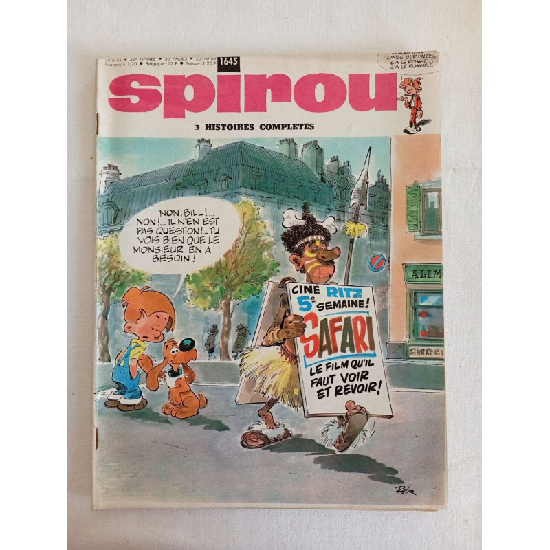 Spirou /n° 1645 / Octobre1969