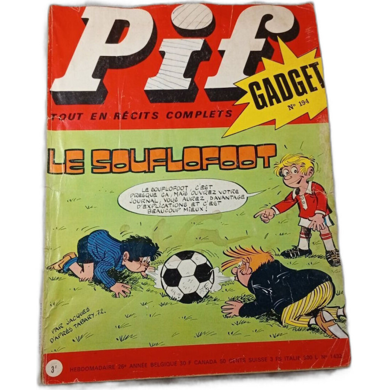 Pif Gadget n°194 Le Soufflofoot