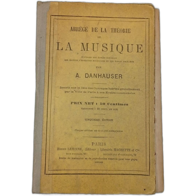 Abrégé de la théorie de la musique - cinquième édition