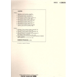 Ballade Etude Nocturne Mazurkas Valse Préludes Sonate Andante...