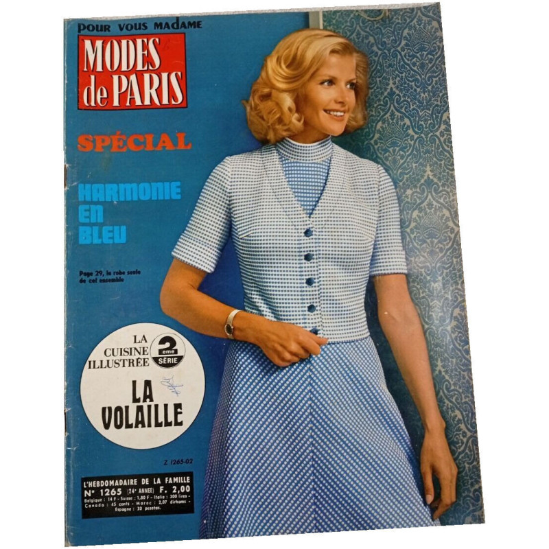 Modes de Paris n°1265 Spécial Harmonie en Bleu