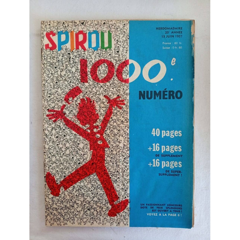 Spirou 1000e numéro/ 13 juin 1957
