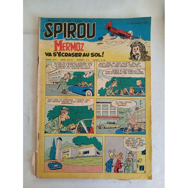 Spirou Mermoz va s'écraser au sol! /n°924 / 29 décembre 1955
