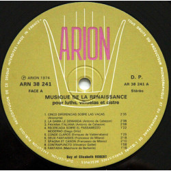 Musique De La Renaissance Pour Luths Vihuelas Et Cistre