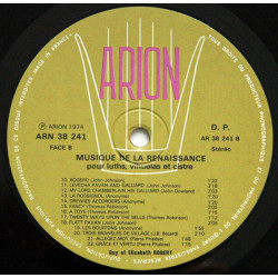 Musique De La Renaissance Pour Luths Vihuelas Et Cistre