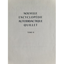 Nouvelle encyclopédie autodidactique Quillet Tome III