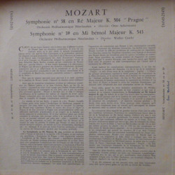Symphonie N°38 En Ré Majeur K. 504 "Prague" - Symphonie N°39 En Mi...