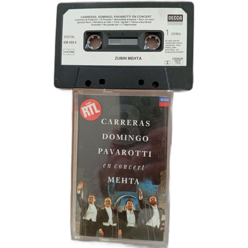 K7 Audio -Carreras Domingo Pavarotti en concert