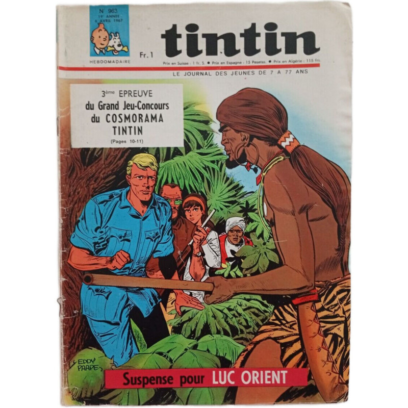 Tintin N.963 - Avril 1967 Suspense pour Luc Orient