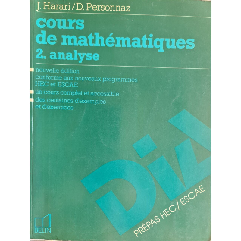 Cours de mathématiques 2. analyse