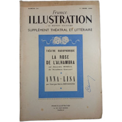 France Illustration n°54 Le Monde Illustré Supplément Théâtral et...