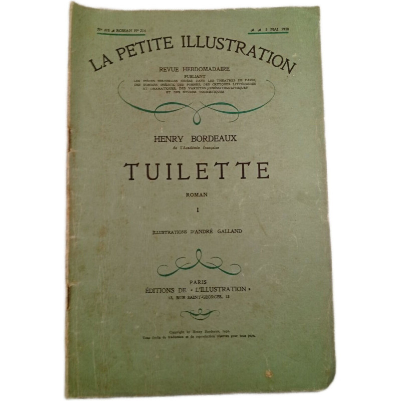 La Petite Illustration n°478 roman n°214 - Tuilette 1