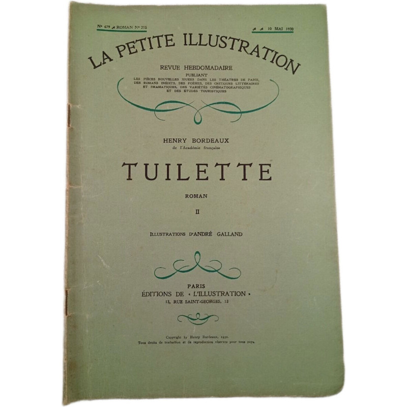 La Petite Illustration n°479 roman n°215 - Tuilette 2