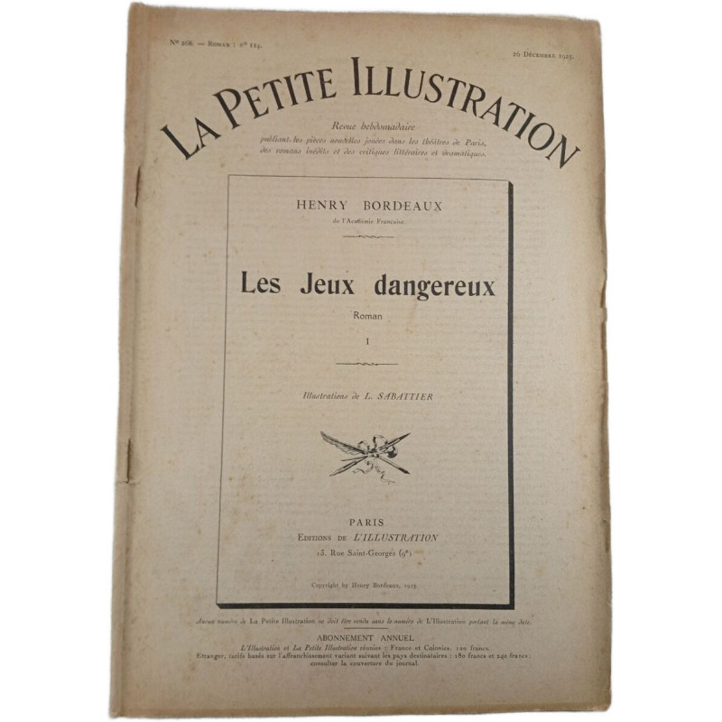La Petite Illustration n°268 Les Jeux dangereux 1