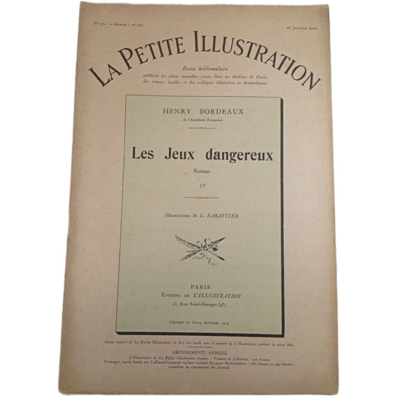 La Petite Illustration n°271 - Les Jeux dangereux IV