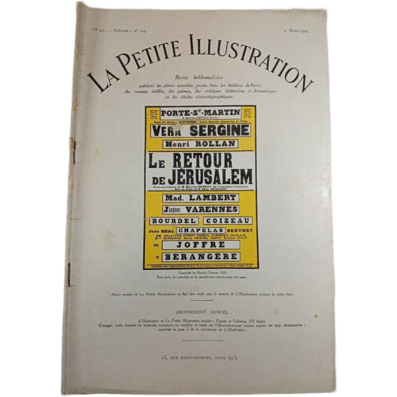 La Petite Illustration n°421