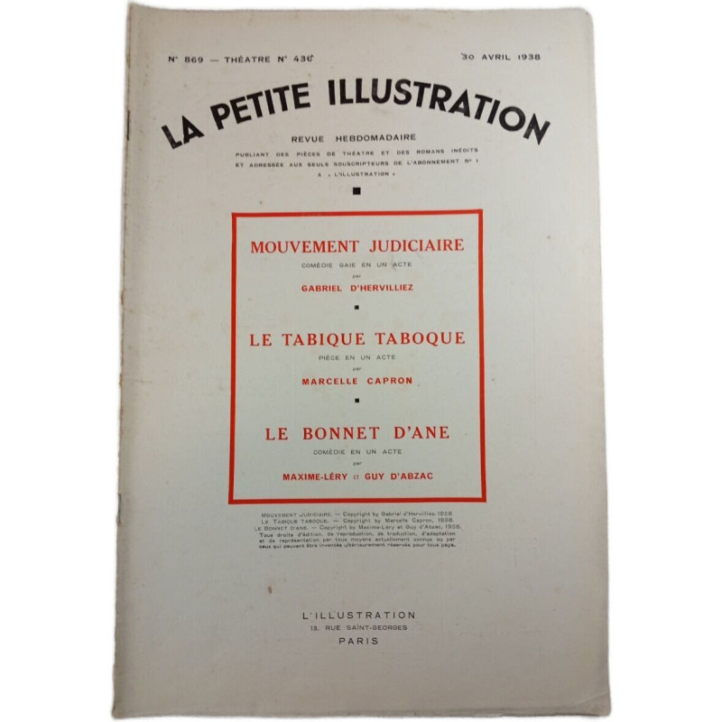 La Petite Illustration n°869