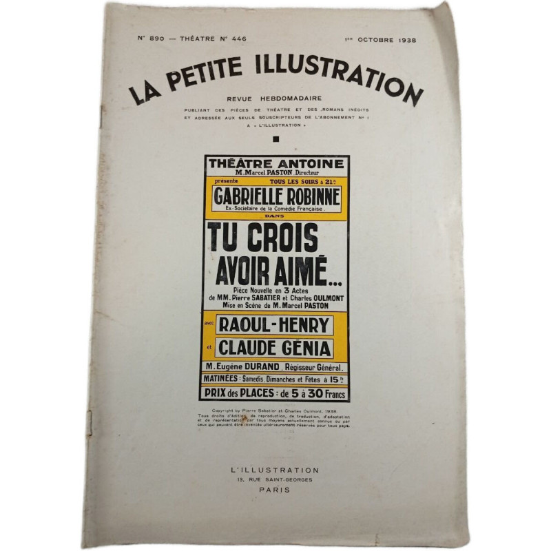 La Petite Illustration n°890