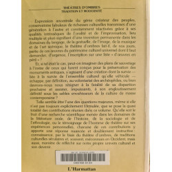 Théâtres d'ombres. Tradition et modernité