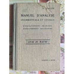 Manuel d'analyse grammaticale et logique