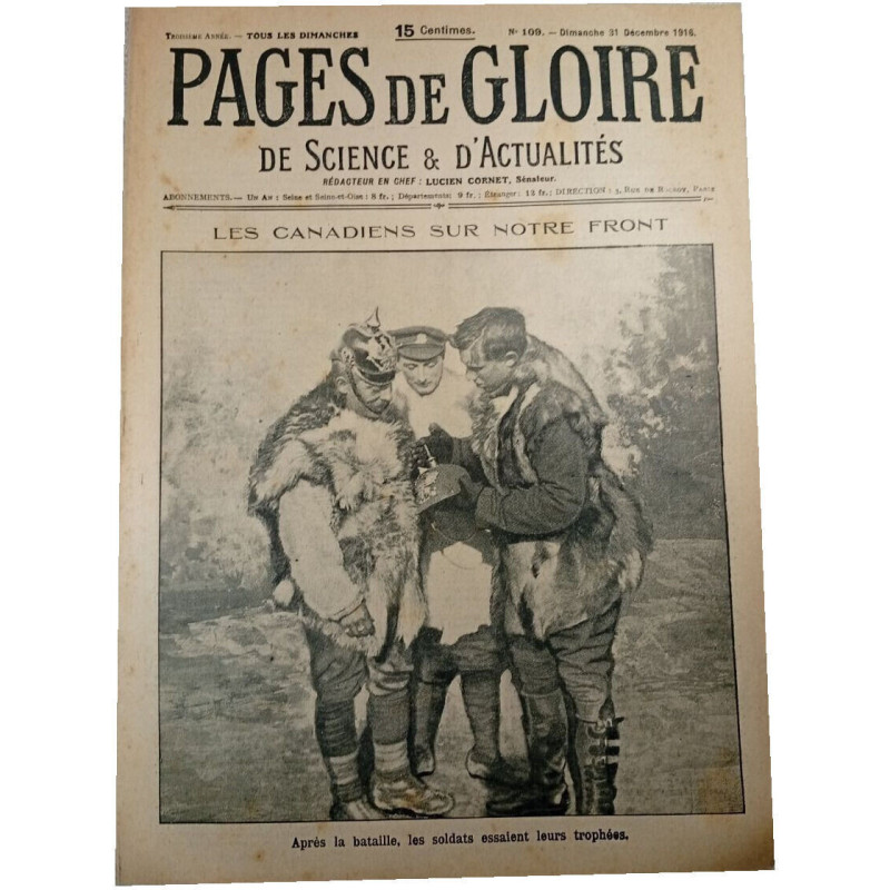 Pages de gloire n°109 de science et d'actualités
