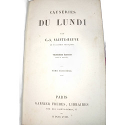 Causeries du lundi - Tome troisième