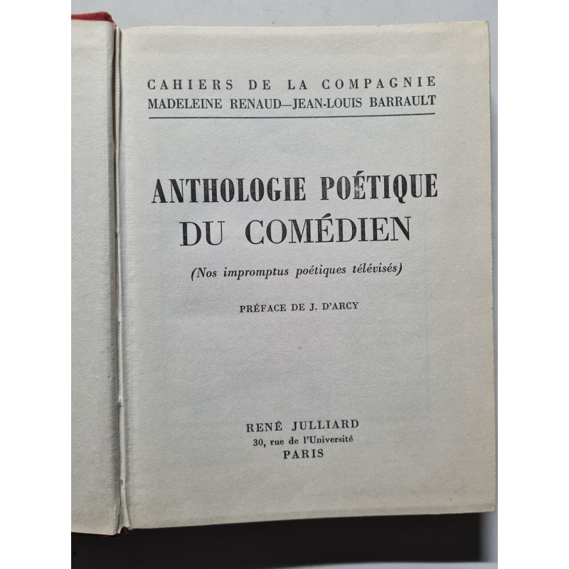 Anthologie poétique du comédien