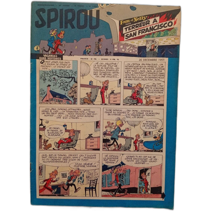 Spirou N. 1028 - Decembre 1957 - Vacances sans histoires