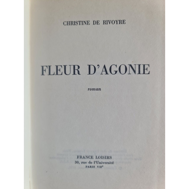 Fleur d'agonie
