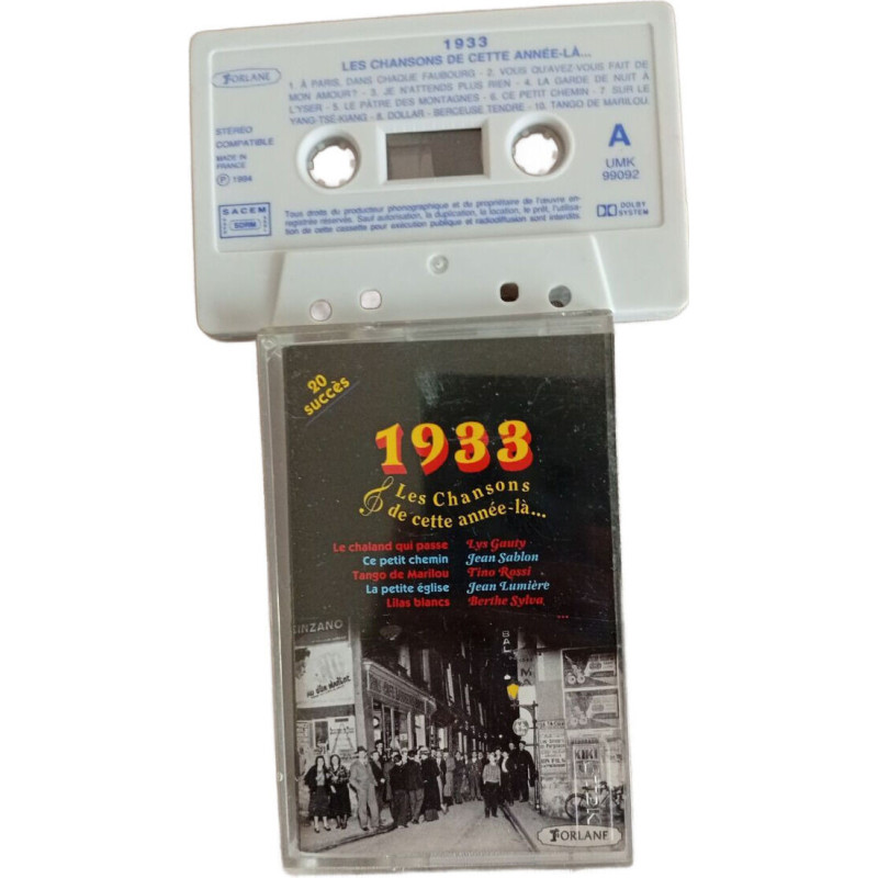 K7 Audio - 1933 Les chansons de cette année-là
