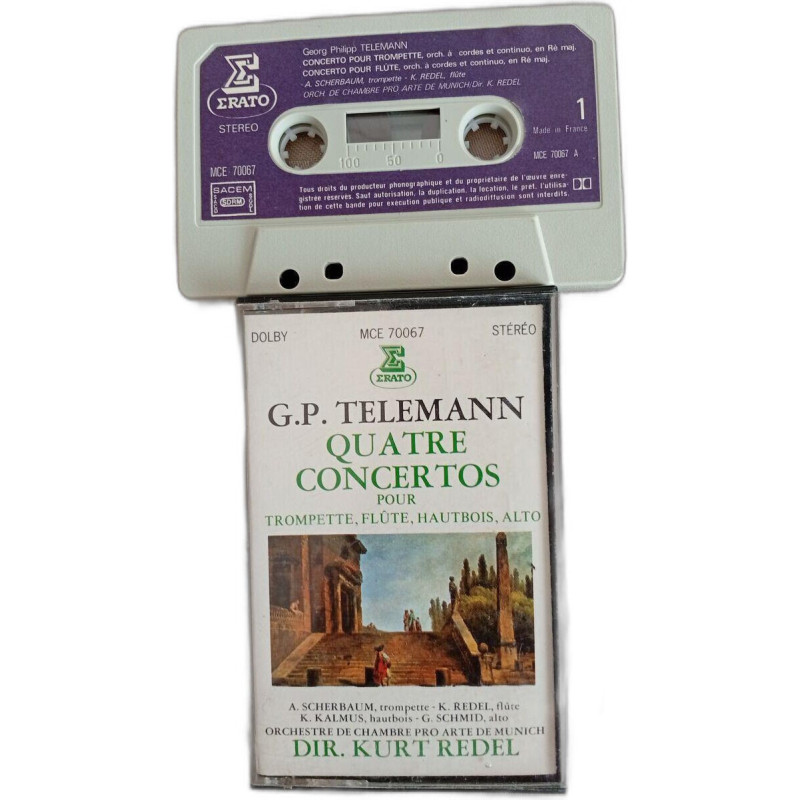K7 Audio - Quatre concertos pour trompette flûte hautbois alto