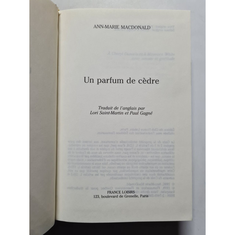 Un parfum de cèdre