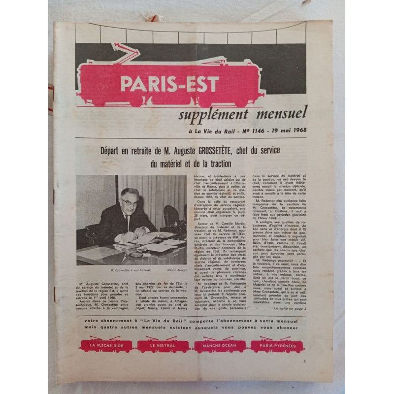 Paris-Est supplément mensuel N.1146 - mai 1968