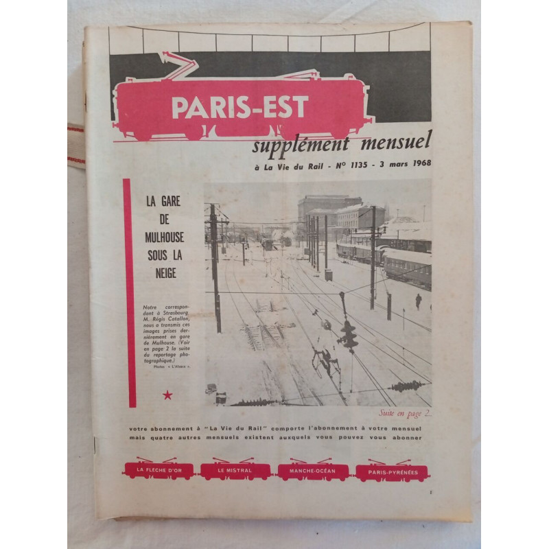 Paris-Est La gare de Mulhouse sous la neige N.1135 - mars 1968