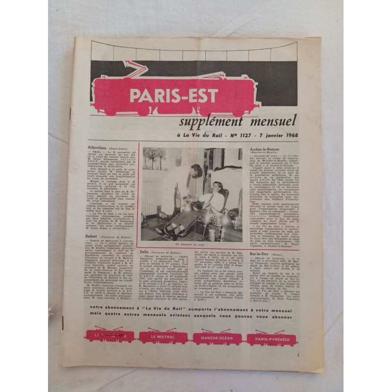Paris-Est supplément mensuel N.1127 - janvier 1968