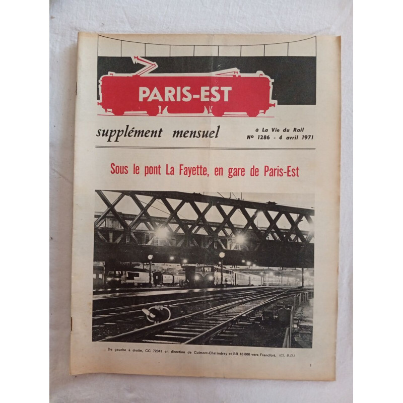 Paris-Est supplément mensuel N.1286 - avril 1971