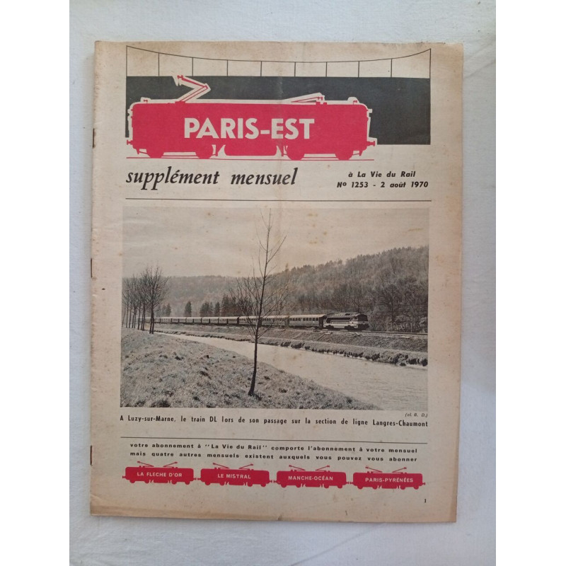Paris-Est supplément mensuel N.1253 - aout 1970
