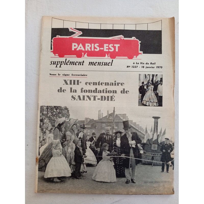 Paris-Est supplément mensuel N.1227 - janvier 1970