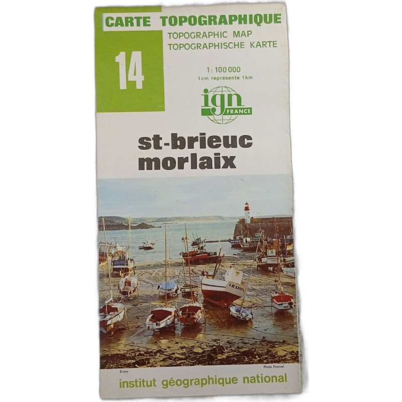 Carte topographique 14 st-brieuc morlaix