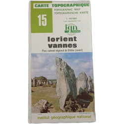 Carte Topographique Lorient Vannes 15