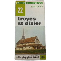 Carte touristique 22 Troyes St-dizier