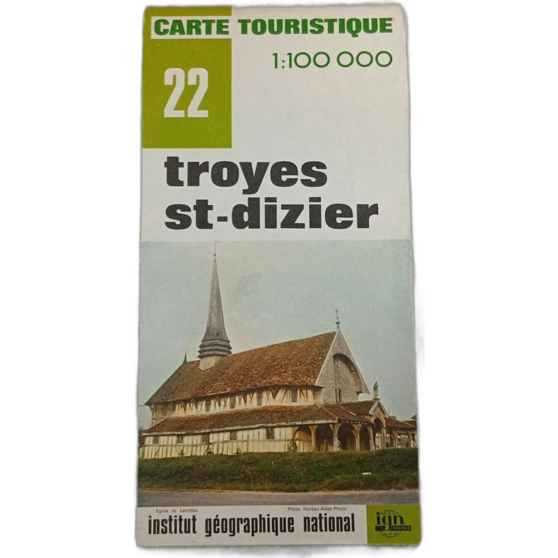 Carte touristique 22 Troyes St-dizier