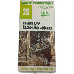 Carte touristique 23 Nancy Bar-le-duc