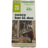 Carte touristique 23 Nancy Bar-le-duc