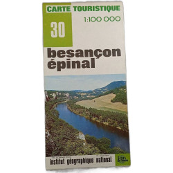Carte touristique 30 Besançon Épinal