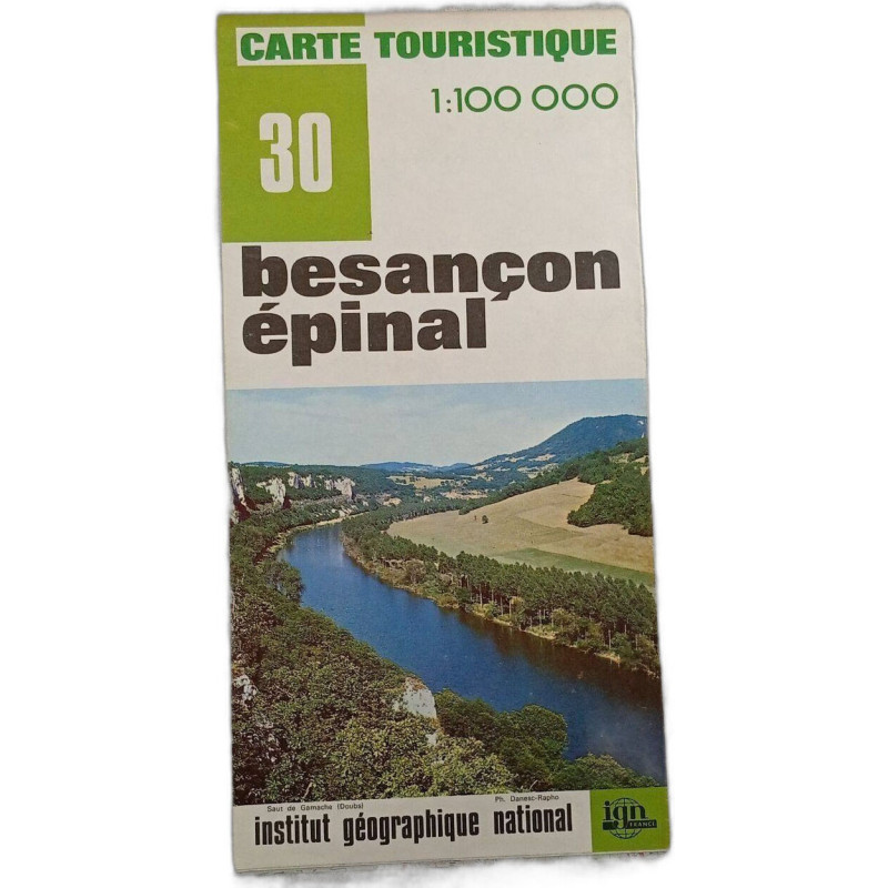 Carte touristique 30 Besançon Épinal
