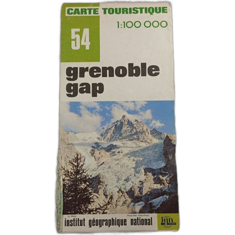 Carte touristique 54 Grenoble Gap